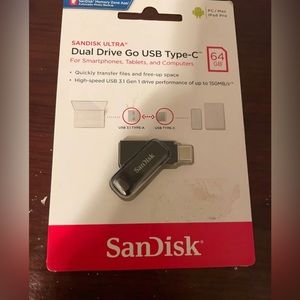 SOLD ❌ New SanDisk Ultra Dual Drive Go USB Type-C 64GB